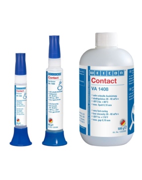 WEICON Contact VA 1408 Цианоакрилатный клей 60 г Основа алкокси Низкая вязкость 2040 mPas Быстрый